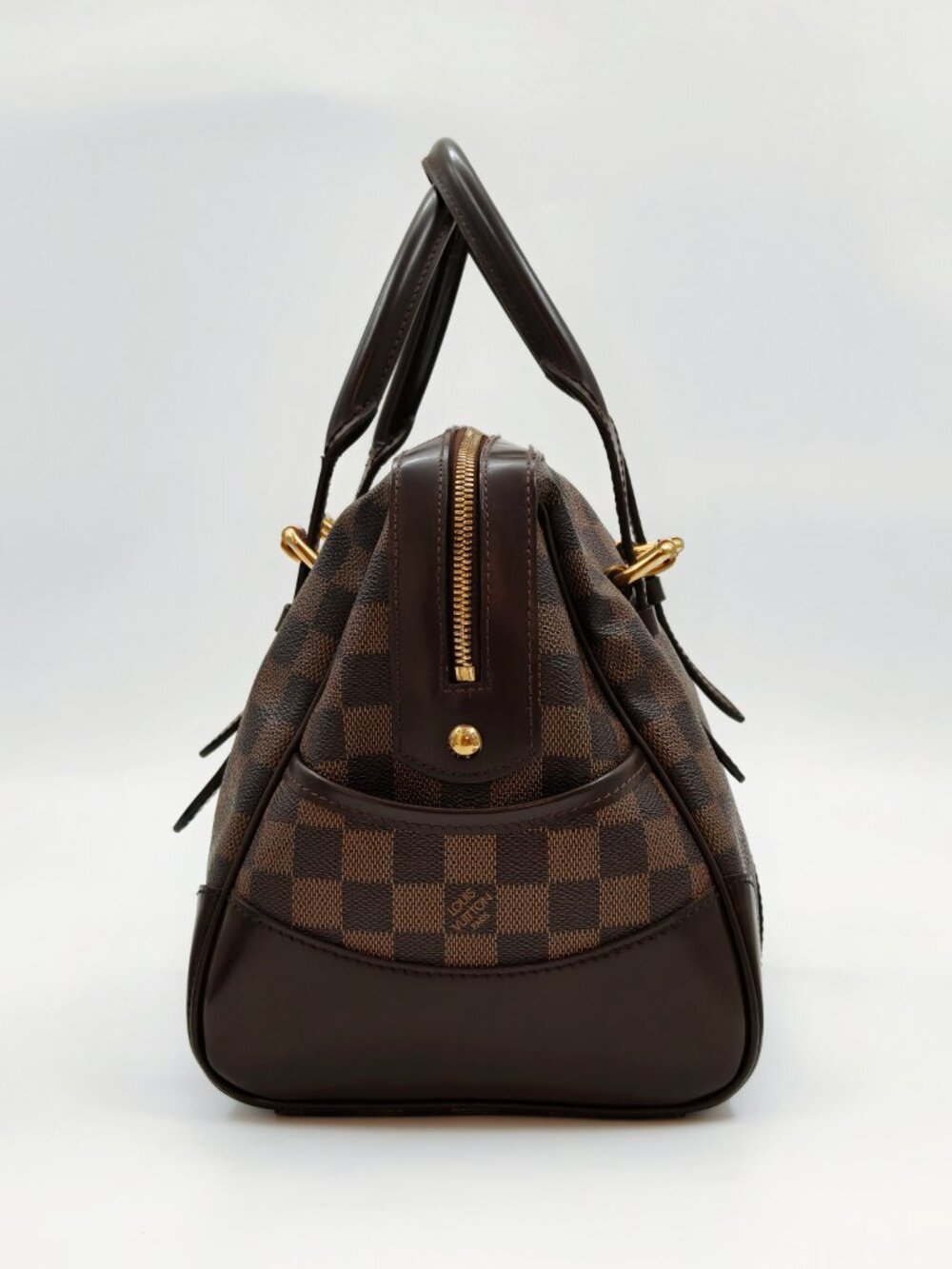 Louis Vuitton Berkeley Damier Ebene Canvas Satchel Handbag Gold Hardware - Picture 11 of 12
